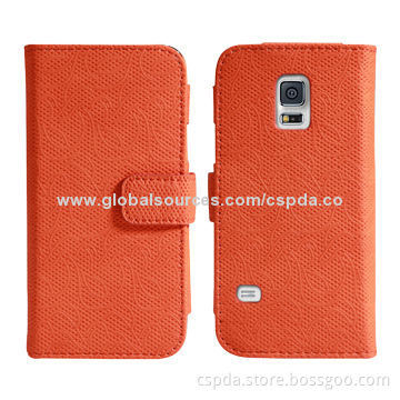Elegant Flower PU Folio Cases for Samsung Galaxy S5 Mini with Card Slot, All Colors Available
